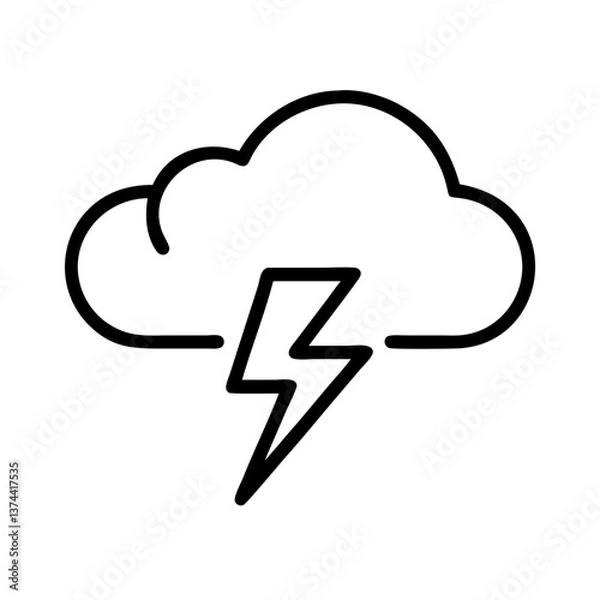 Fototapeta Thunder Cloud Icon