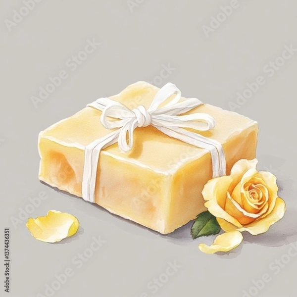 Obraz soap and yellow petals