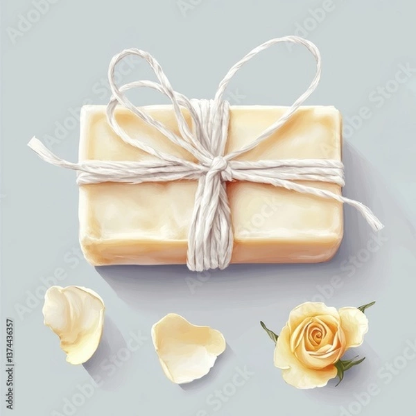 Obraz soap and yellow petals