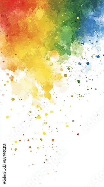 Fototapeta Colorful paint explosion, vibrant background, abstract art, design element