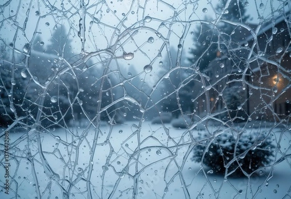 Obraz  Delicate Ice Patterns and Reflections Winter Wonderland