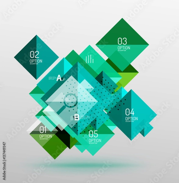 Fototapeta Vector square abstract background