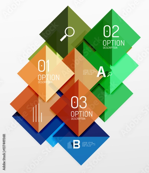 Fototapeta Vector square abstract background