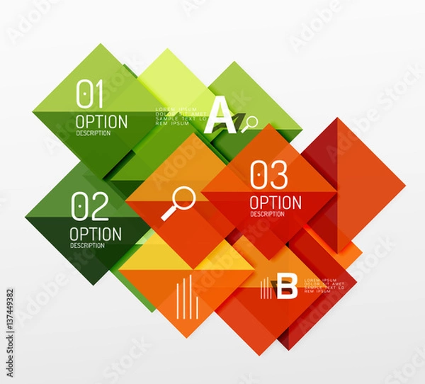 Fototapeta Vector square abstract background