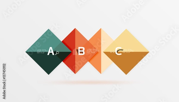 Fototapeta Geometric abstract background with option infographic