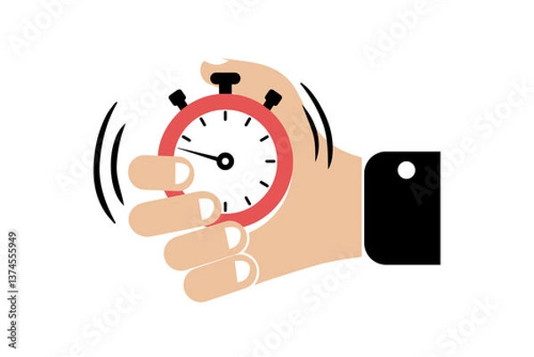 Obraz Stopwatch in Hand Illustration


