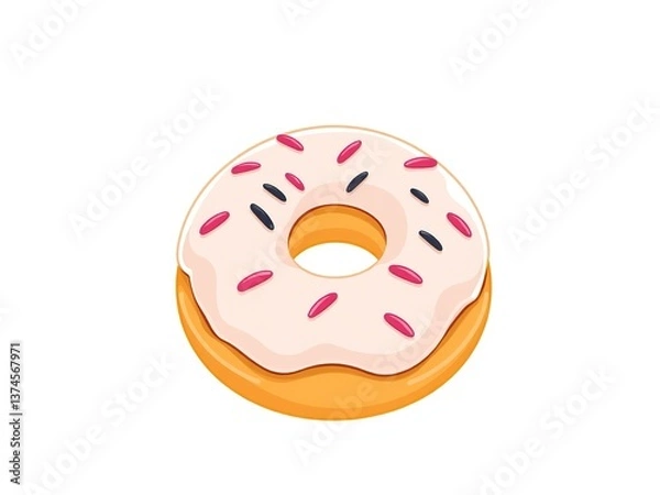 Obraz Delicious Donut Clipart Design for Digital Projects
