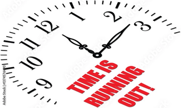 Fototapeta Time is Running Out: A Countdown to the Deadline