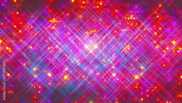 Fototapeta Grid Digital Background. Computer generated 3d render