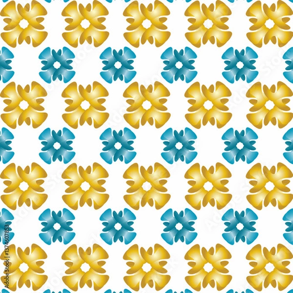 Fototapeta abstract seamless floral geometric pattern mandala background wallpaper