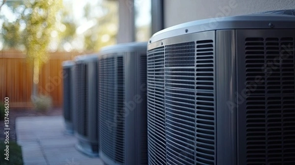Fototapeta Air Conditioning and Cool Air - Cool indoor moments with air conditioning, perfect for hot weather, comfort, and staying cool in summer.