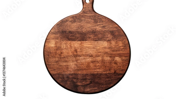 Obraz Rustic wooden pizza paddle on transparent background
