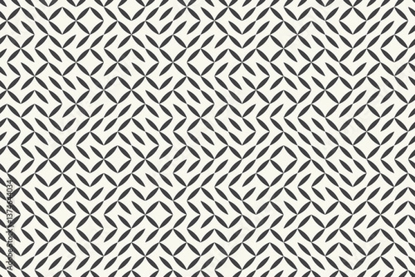 Fototapeta Monochrome technology background, abstract geometric bg with random placed design elements, seamless vector pattern intricate connected shapes in chaotic structured circuit pathways.
