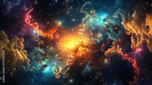 Fototapeta visualization of space