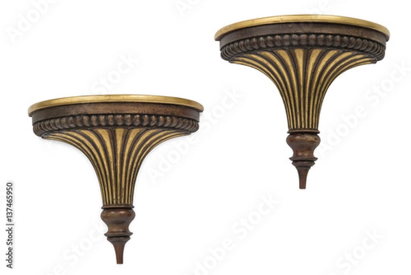 Obraz Cut Out of a Pair of Antique Sconces