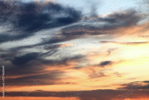 Fototapeta Backkground with beautiful colorful clouds