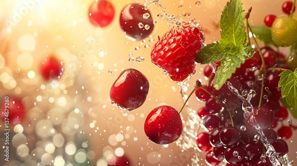 Obraz red currant close up