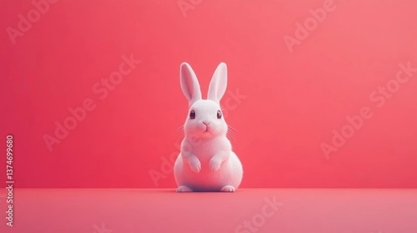 Fototapeta An Easter decoration with cool chicken and egg. Easter holiday concept.