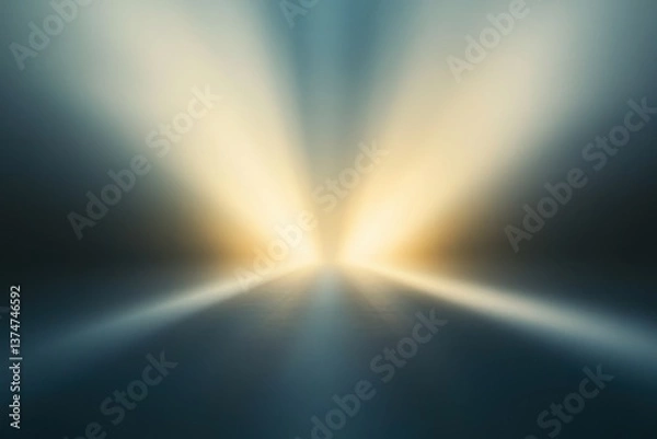 Obraz Abstract blurred background with light rays, gradient, gradient background, blurred background, light and shadow, light gray and beige Generative AI
