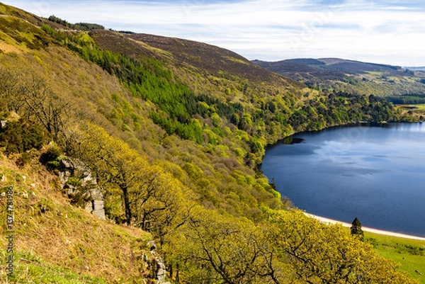 Obraz Lake Lough Tay in the Wicklow Mountains Ireland	