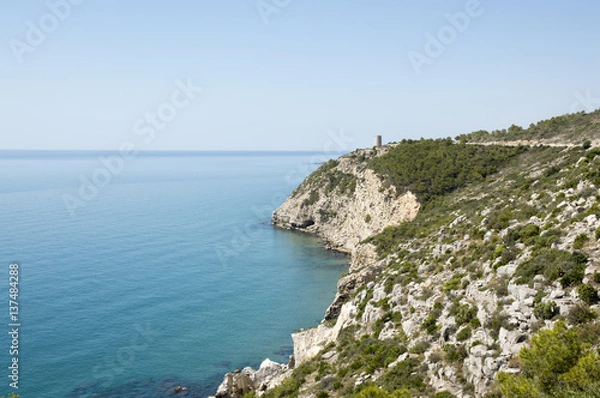 Fototapeta The coast of Peñíscola in the Province of Castellón
