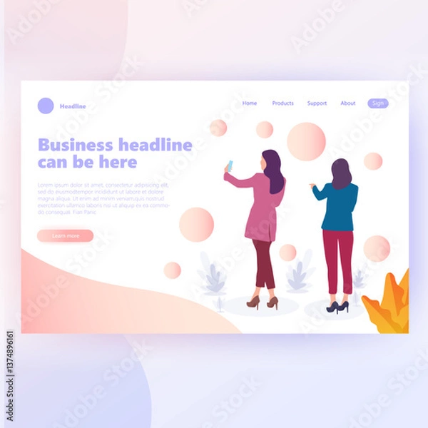 Fototapeta Business headline can be here (4)