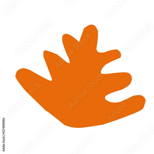 Obraz Abstract plant flat vector illustration.