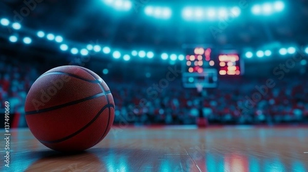 Obraz Dynamic Basketball Action