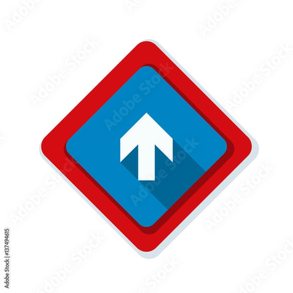 Obraz Ahead Up Arrow sign illustration
