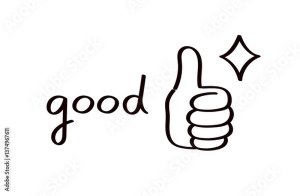 Fototapeta グッドなテキストとイラスト素材