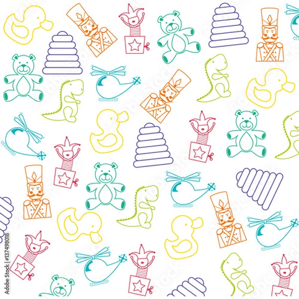 Obraz Toys for childrens icon vector illustration graphic design