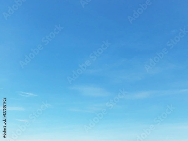 Obraz Clear blue sky background and empty space for your design, no cloud horizontal shape.