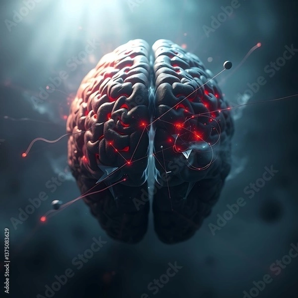 Fototapeta 3d rendered illustration of a human brain