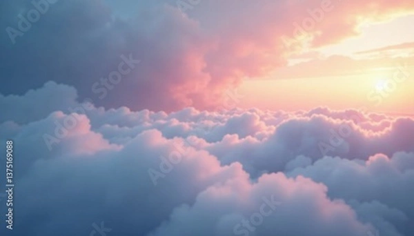 Fototapeta Cloudy atmosphere with swirling mist and gentle fog, mist, atmospheric, clouds