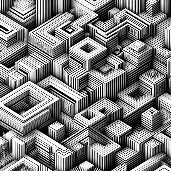 Fototapeta assembly of repeating geometric patterns and