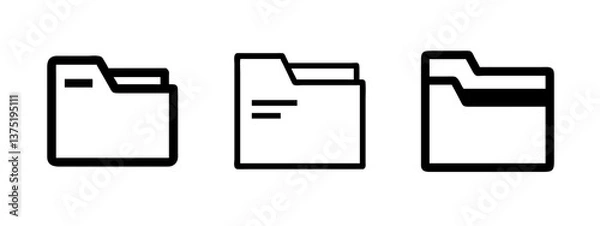 Fototapeta Folder Icons Simple, Clean Designs