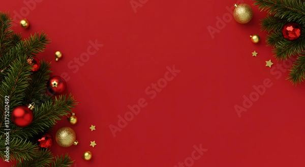 Obraz Christmas Red Background