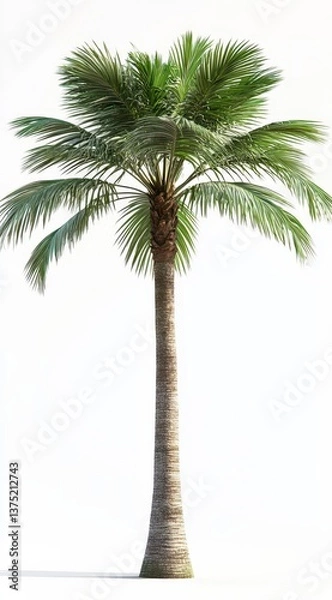 Fototapeta palm tree on white background