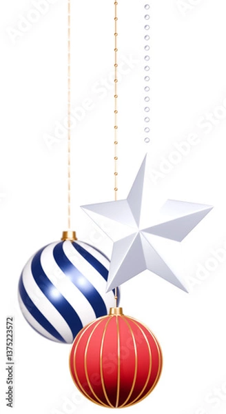 Fototapeta 3D素材_クリスマスオーナメント