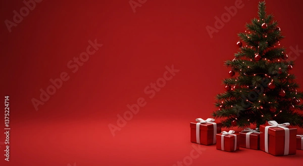 Obraz Christmas Red Background