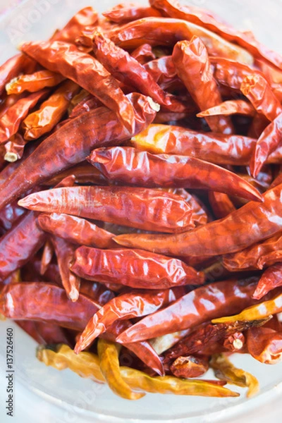 Obraz dried chilli background