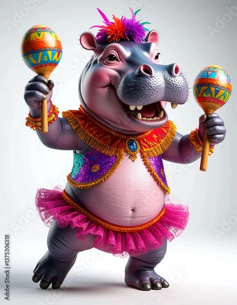 Fototapeta hippo dancer