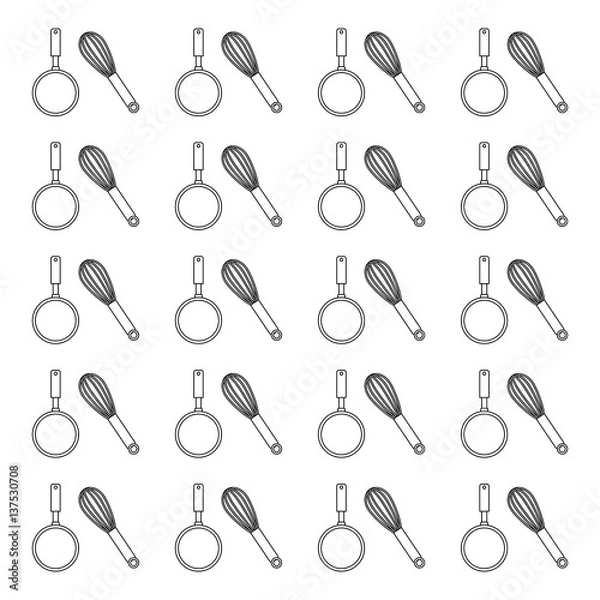 Fototapeta pan and mixer icon vector illustration graphic design