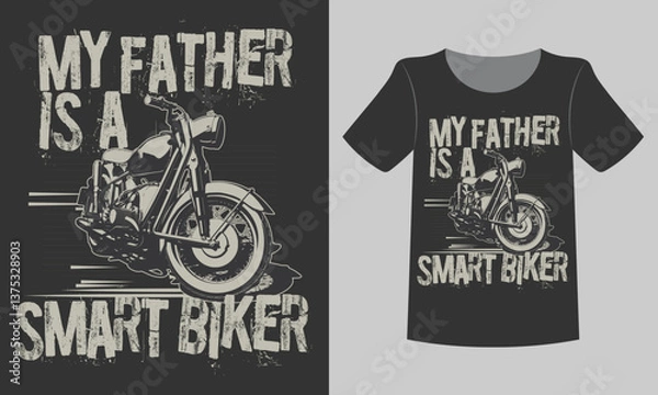 Obraz Creative Motorbike T-shirt Design Template