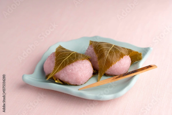 Fototapeta 和菓子のさくら餅
