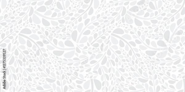 Fototapeta Organic motif, botanical motif background. Seamless pattern.Vector.スタイリッシュな有機的パターン
