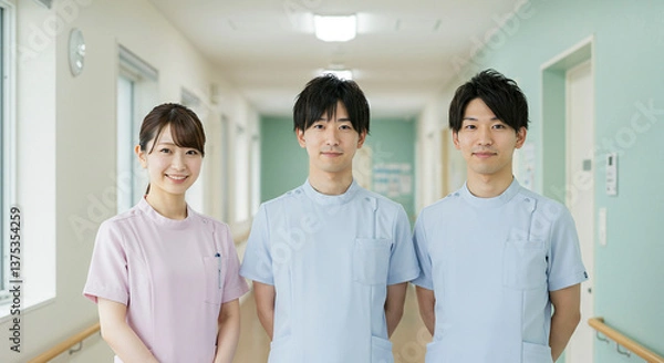 Obraz 日本人の看護師たち、病院、リハビリ