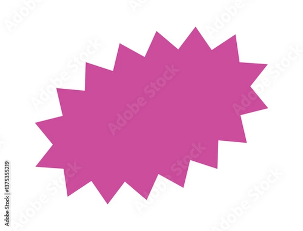 Obraz Starburst colorful tag. Star burst badge vignette. Vector simple round collection.