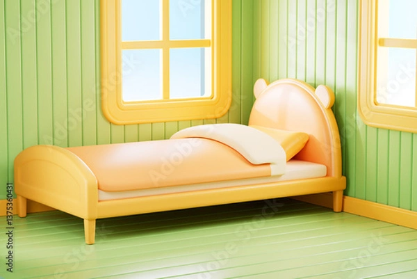 Obraz 3d rendering cartoon style bedroom