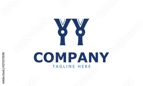 Obraz YY Y yy initial logo | initial based abstract modern minimal creative logo, vector template image. luxury logotype logo, real estate homie logo. typography logo. initials logo